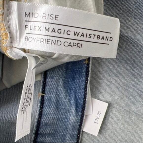 Lane Bryant Pride Rainbow Pocket Mid Rise Boyfriend Crop 24 New! - Picture 8 of 8